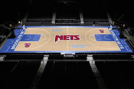 篮网本赛季城市版球馆地板-nba2021篮网新赛季主场地板