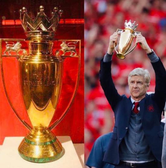 阿森纳主场横幅：利物浦 你们英超奖杯是金的吗？