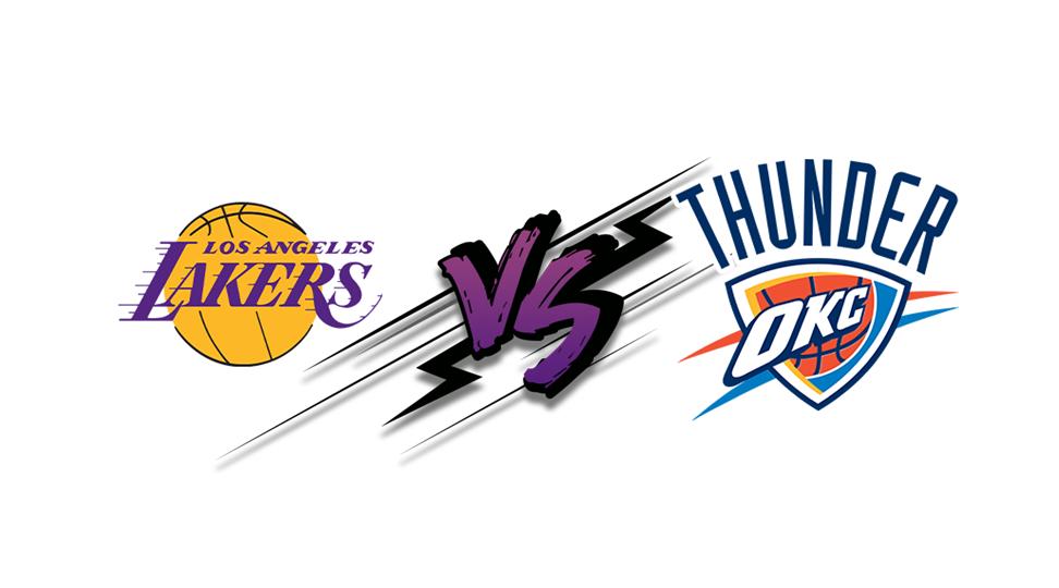 NBA常规赛湖人对战雷霆比赛分数介绍