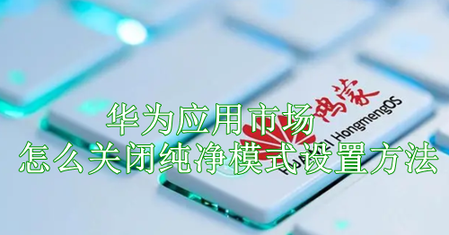 华为应用市场怎么关闭纯净模式设置方法