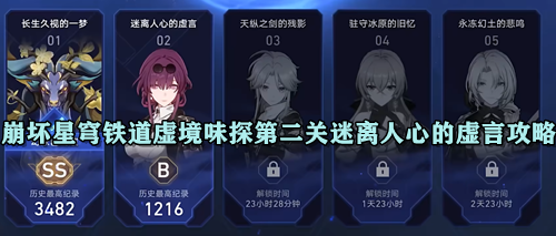 崩坏星穹铁道虚境味探第二关迷离人心的虚言攻略