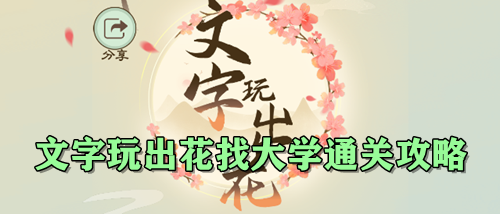 文字玩出花找大学通关攻略