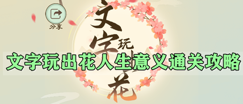 文字玩出花人生意义通关攻略