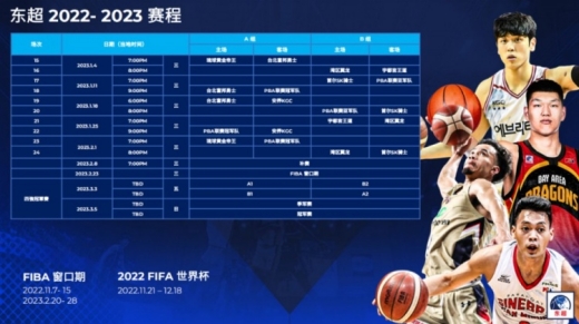 东亚超级联赛赛程安排2022-2023东亚超级联赛比赛日程