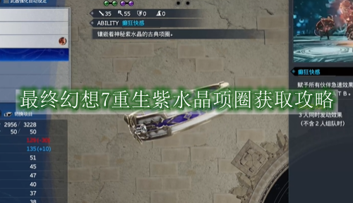 最终幻想7重生紫水晶项圈怎么获得-最终幻想7重生紫水晶项圈获取攻略